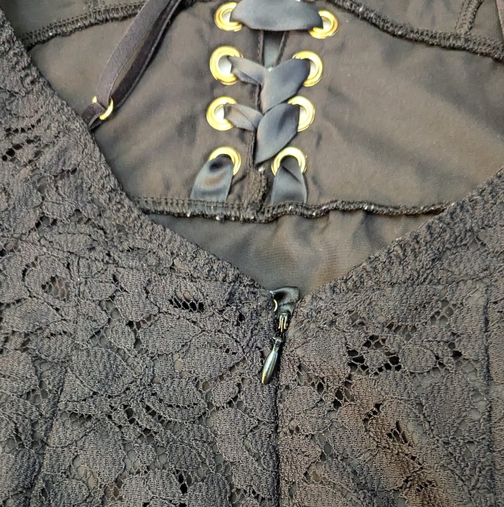 Victoria's Secret Black Lace Mini Dress - Picture 8 of 9
